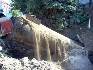 Těžba a odvoz kontaminovaného materiálu